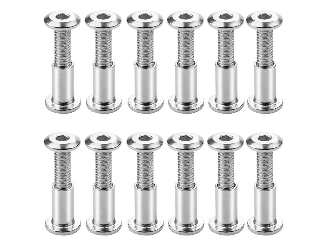 Pacote Com 12 Parafusos De Fixação M6 X 20mm, Cabeça Sextavada E Chata