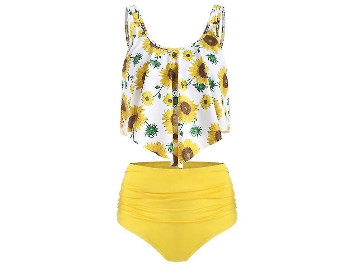 Fasst conjunto de Tankini com Volantes e Tamanho Alto