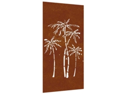 Maison Exclusive - Decoração P/ Muro De Jardim 105x55cm Aço Corten Design Palmeira