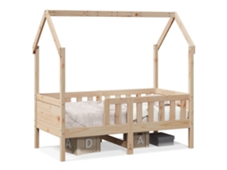 Cama Infantil Formato Casa Madeira de Pinho Maciça MAISON EXCLUSIVE (70x140 cm)