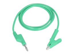 Fios de Teste com Clip de Crocodilo Plugue Banana 4mm Verde Flexible para Testes Elétricos J.70035 1