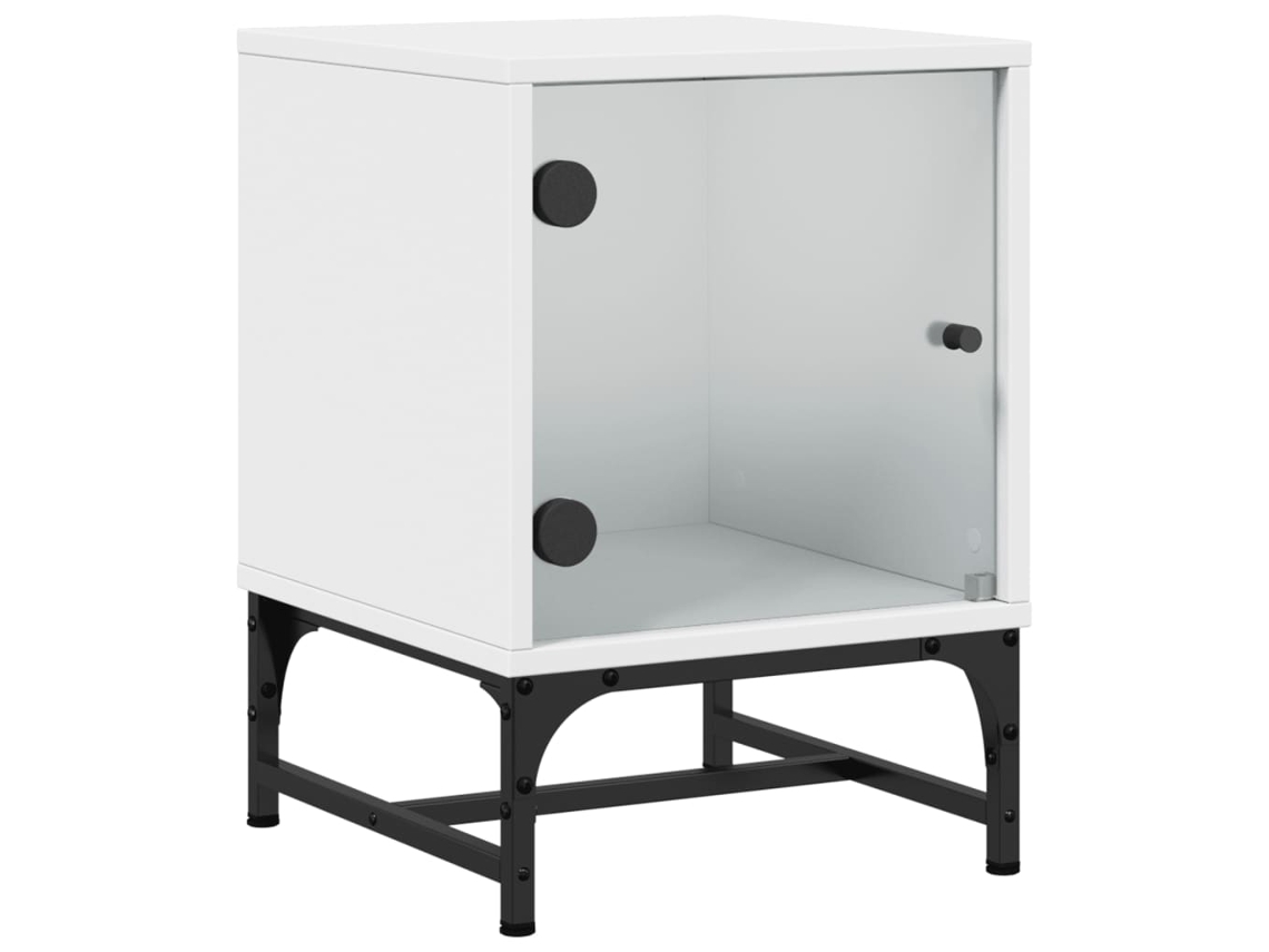 Bedside Cabinet, Bedside Cabinets Vidaxl Branco Madeira Processada (n/a)