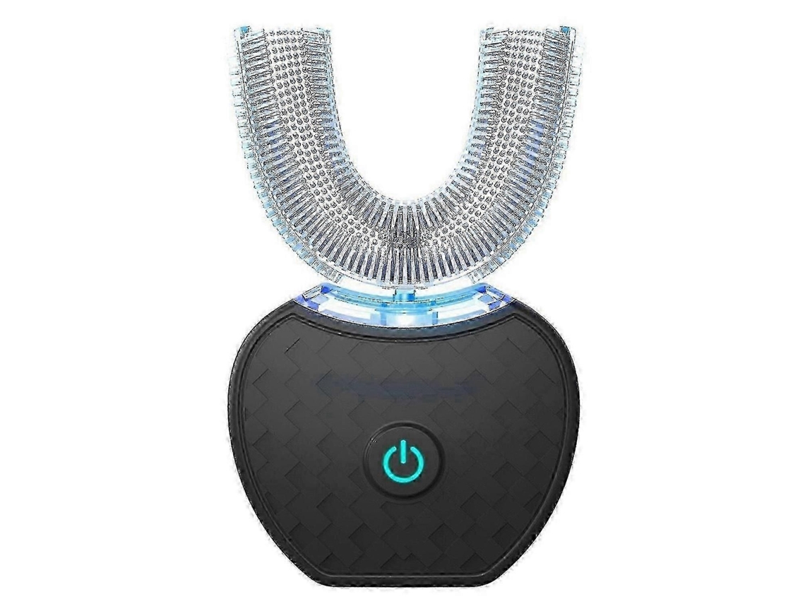Escova de Dentes Elétrica Ultrassônica, Automática em Formato U para Limpeza e Branqueamento 3 60°, Preta. GOKOCO