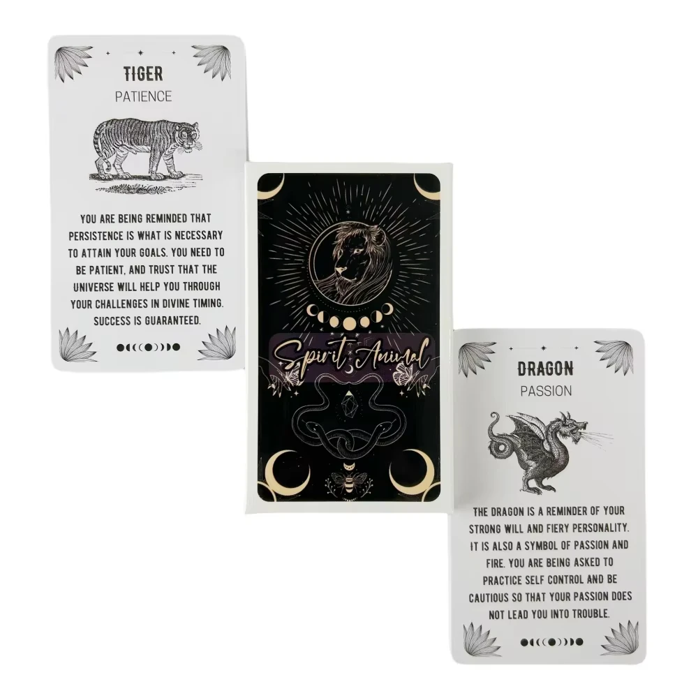 Cartas do Oráculo da Besta Espiritual 10,3 X 6 Cm 54 Cartas MDUG
