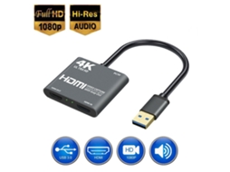 Placa De Captura De Vídeo Usb 3.0 Para Hdmi 1080p Hd Para Jogos/transmissão Ao Vivo, Design Compacto, Compatível Com 4k Slowmoose