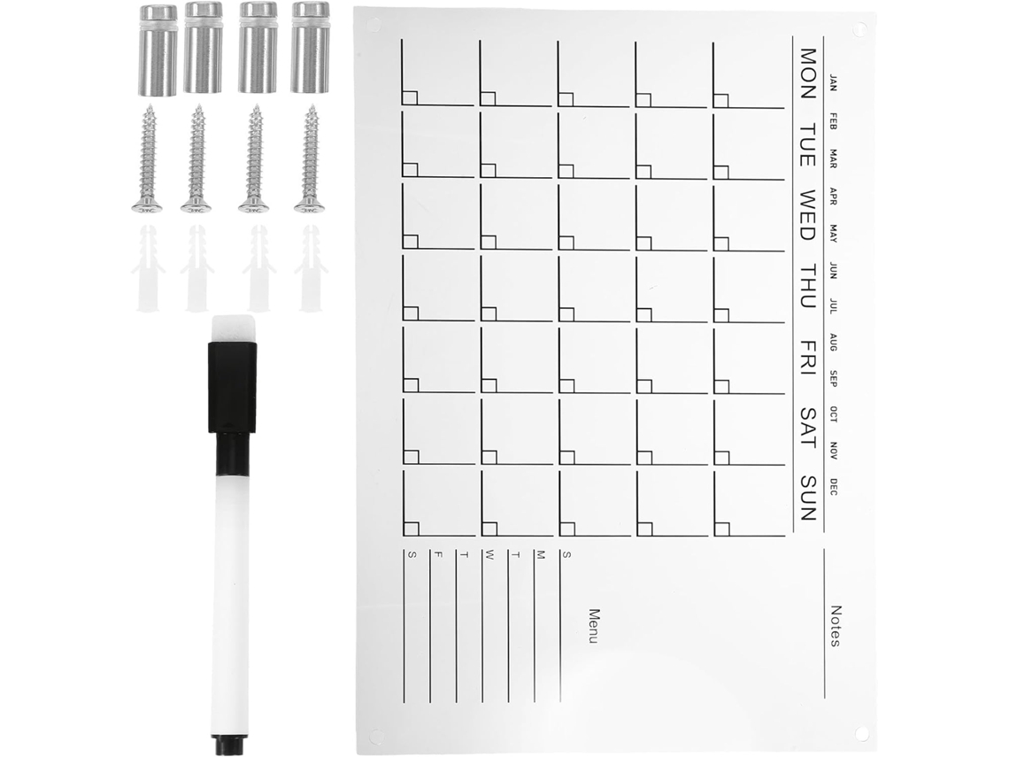 Calendário Mural Acrílico Hebdomadaire Léger Et Solide Pour Bureau Ou Boutique, Tableau De Planification Sans