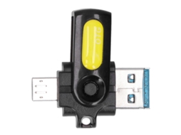 Adaptador OTG para Android V8, interface USB 2.0/3.0/USB PD, amarelo | S/MARCA