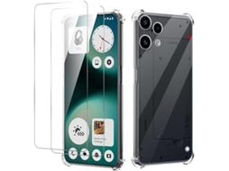 Hoes Transparente Tpu Com 2 Proteções De Vidro Para Smartphone