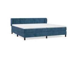 Box Spring Bed, Box Spring Beds Vidaxl Azul Veludo (200 X 200 Cm)