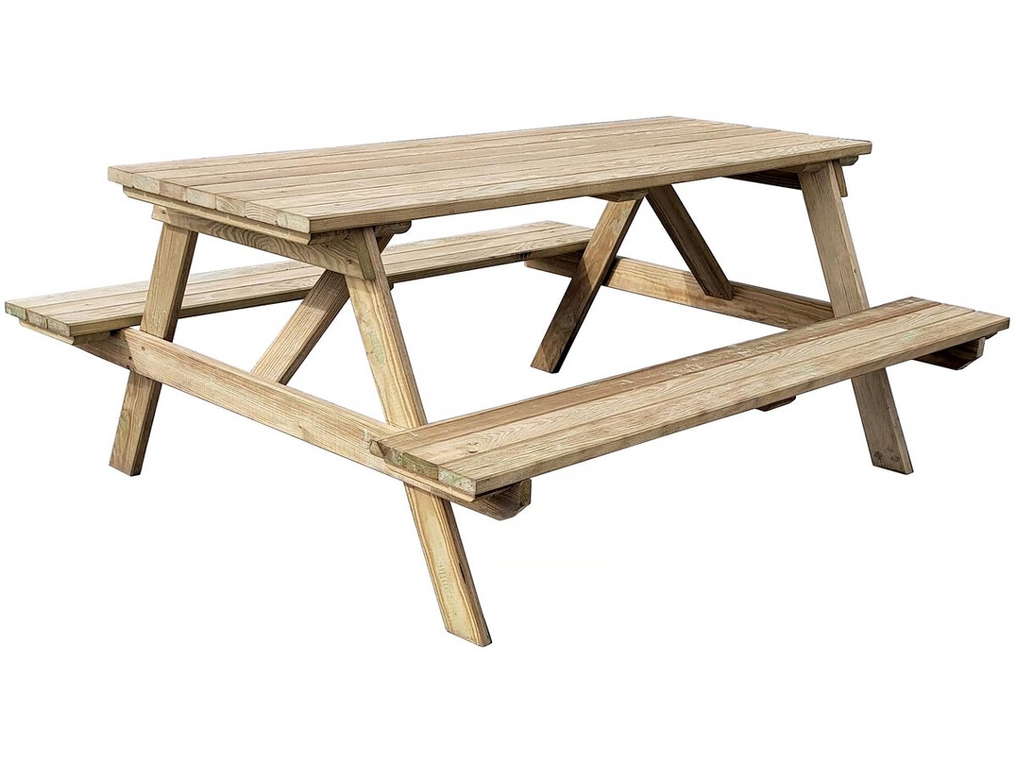 Mesa De Piquenique Para Adultos Gardenia 180 X 150 X 75 Cm 6/8 Pessoas Habitat Et Jardin