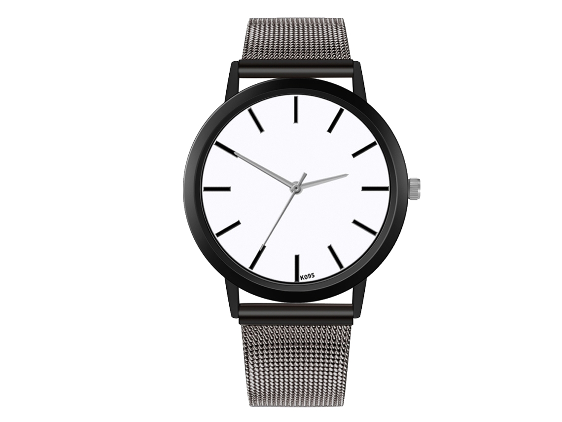 Reloj De Pulsera Analógico De Cuarzo Con Correa De Malla Zhoulianfa (gris Oscuro)