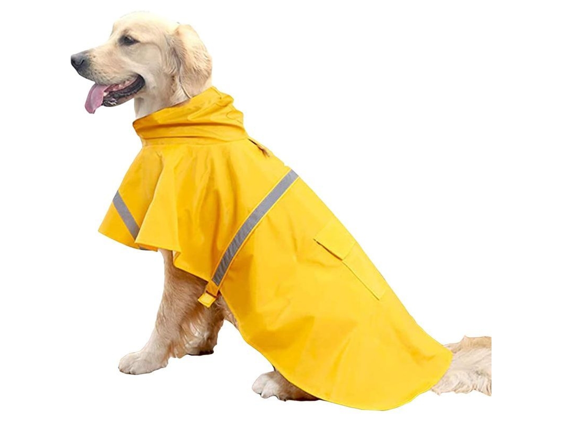 Impermeável Para Cães Com Capuz Reflexivo Ajustável E Bolsa Para Petiscos Tamanho Pequeno