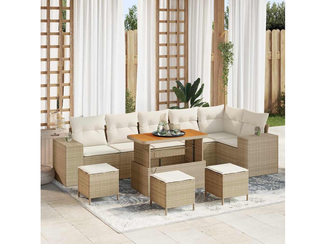 Vidaxl Conjunto De Sofá De Jardim 10 Unid. 6-número De Lugares