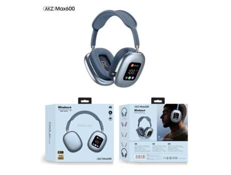 Auriculares Bluetooth 5.3 Supra Auriculares Compatã­veis Com Funã§ã£o De Chamada Max600 Azul Winlauyet