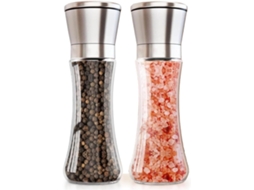 Conjunto de 2 Moedores Recarregáveis em Aço Inoxidável AQUAFORGE