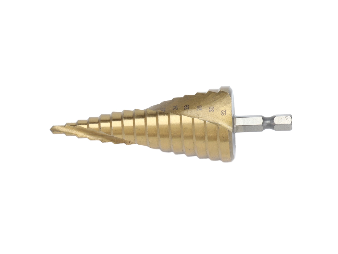 Broca Etapas Hss De 4-32mm Com Punho Hexagonal