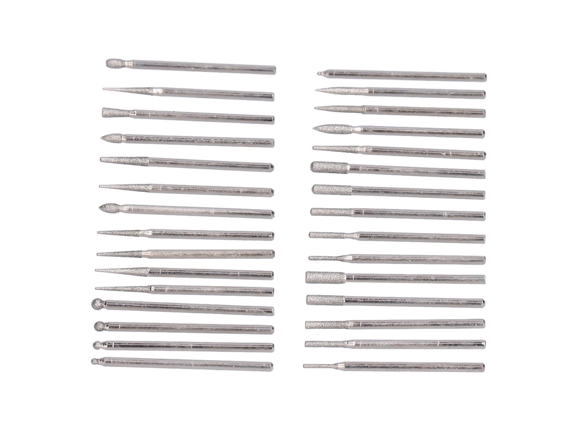 Conjunto De 30 Ferramentas De Lixadeira Para Polimento E Gravura Com Cabo De 2,3mm, Cabeças De Lixadeira E Brocas