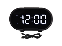 Relógio Digital De Alarme Com Display Led Usb E Luz Branca