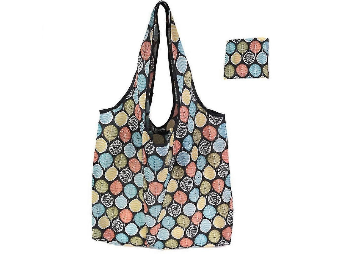 Sacola de Compras Dobrável com Estampa Floral, Sacola de Supermercado, Sacola de Compras Tipo Sacola_dez GOKOCO