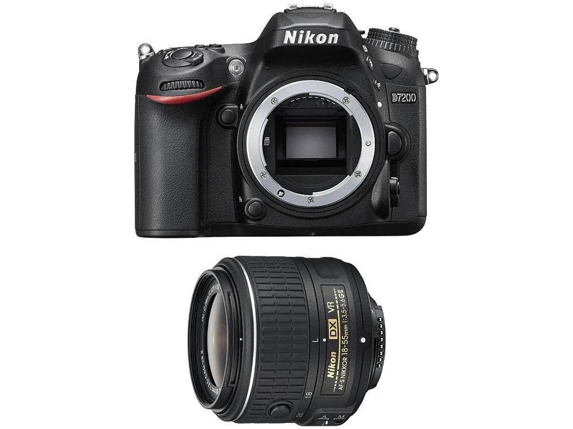 Máquina Fotográfica NIKON D7200 + AF-P DX 18-55mm F3.5-5.6G VR (DX