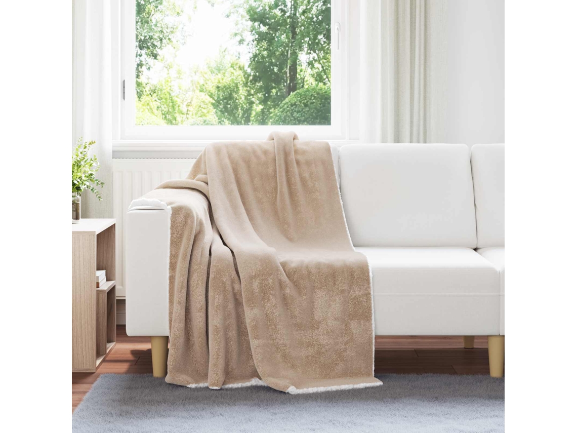 Vidaxl Cobertor Camelo 130 X 150 Cm Lã