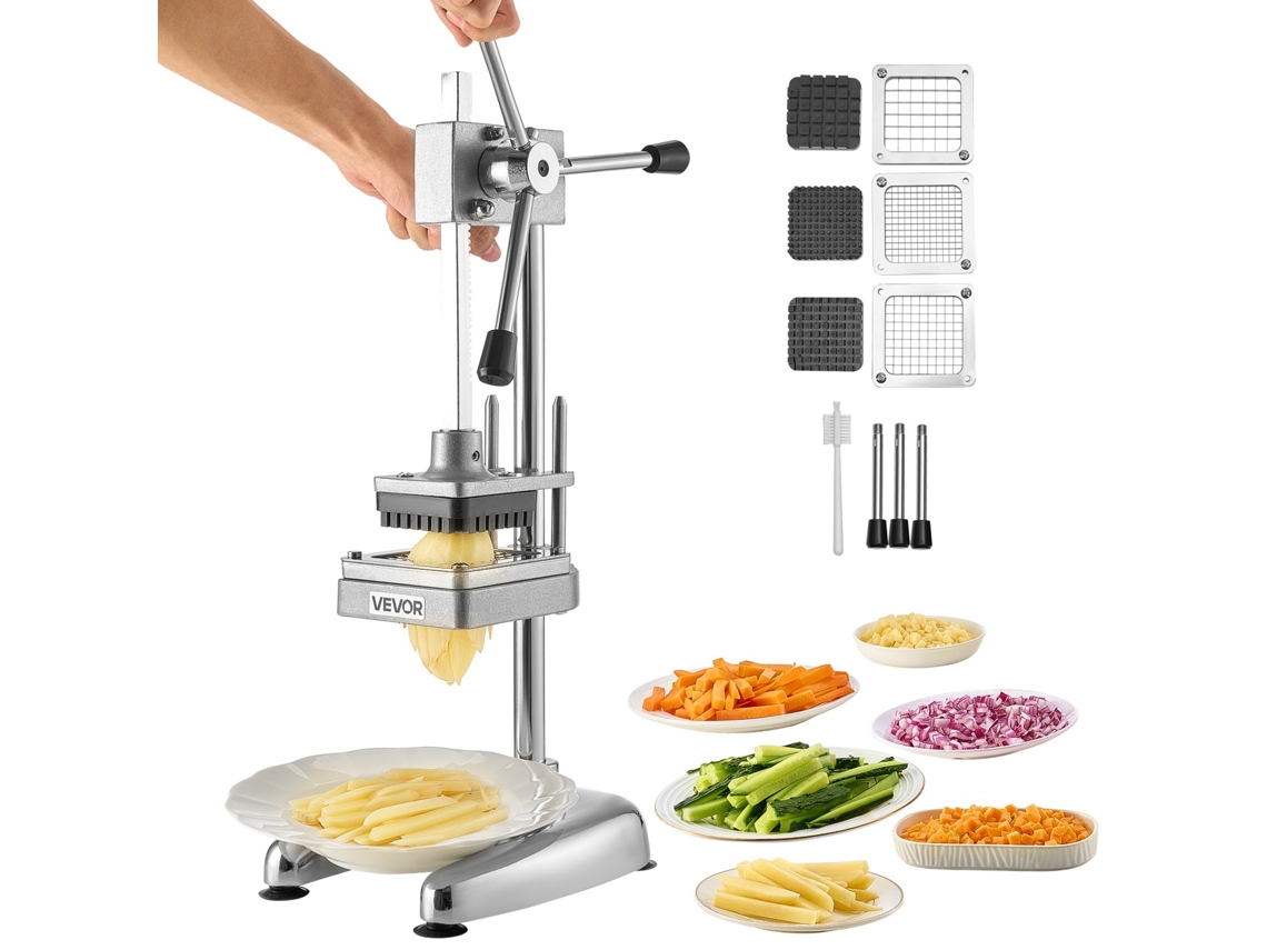 Cortador de batata frita de aço inoxidável Vevor com 3 lâminas para cozinha
