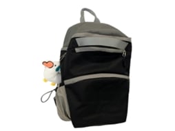 Mochila Coreana Multifuncional De Nylon Com Cores Contrastantes, Grande Capacidade, Com Zíper, Ideal Para Estudantes, Escola E Viagens. Preta.