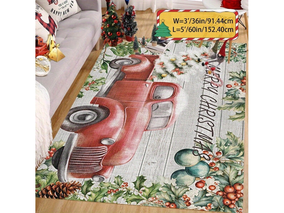 Tapete De Carro De Natal Com Bolas Coloridas Vayotoy