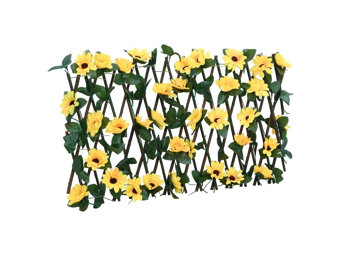 Vidaxl treliça De Hera Artificial Extensível 180x20 Cm Amarelo