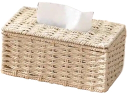 Caixa de Lenços de Papel Trançada S/MARCA, imitação rattan, decorativa