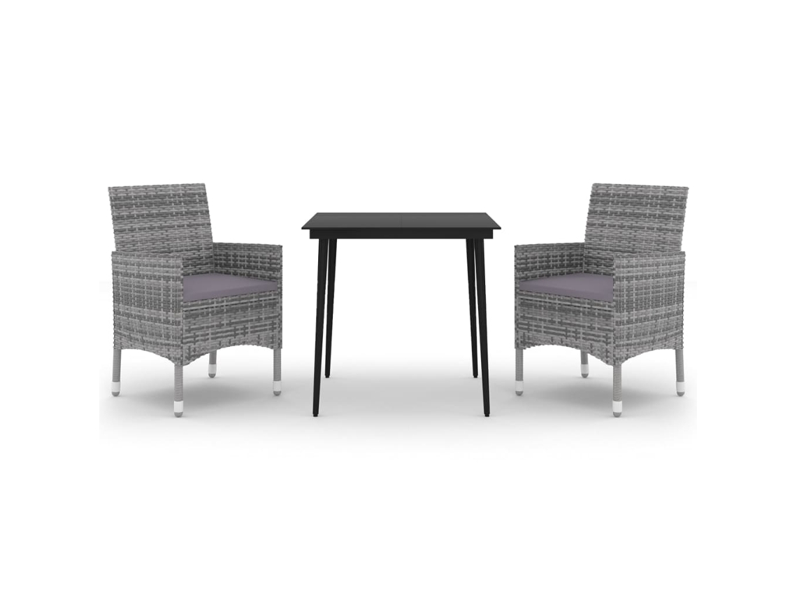 Garden Dining Set, Garden Dining Sets Vidaxl Cinzeto Rattan / Vime (80 Cm Table Length)