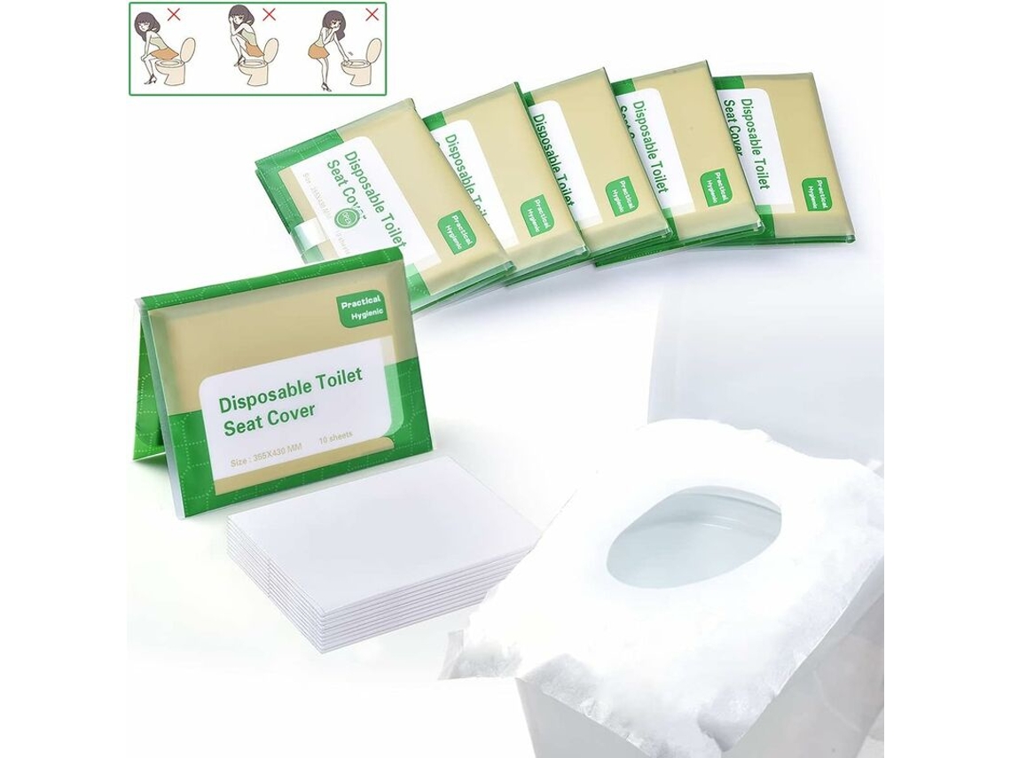 100 Peças De Capas Descartáveis ​​para Assento De Vaso Sanitário, Fáceis De Usar, Adequadas Para Crianças E Adultos -aquaforge
