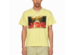 Rockinstone Jaws Movie Swim Lines Heather Yellow Adult T-shirt Size:xxxl