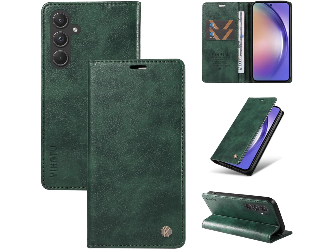 Capa Para Samsung Galaxy A55 5g, Capa Carteira Flip Em Couro Pu Resistente A Impactos À Prova De Choque Porta Cartões