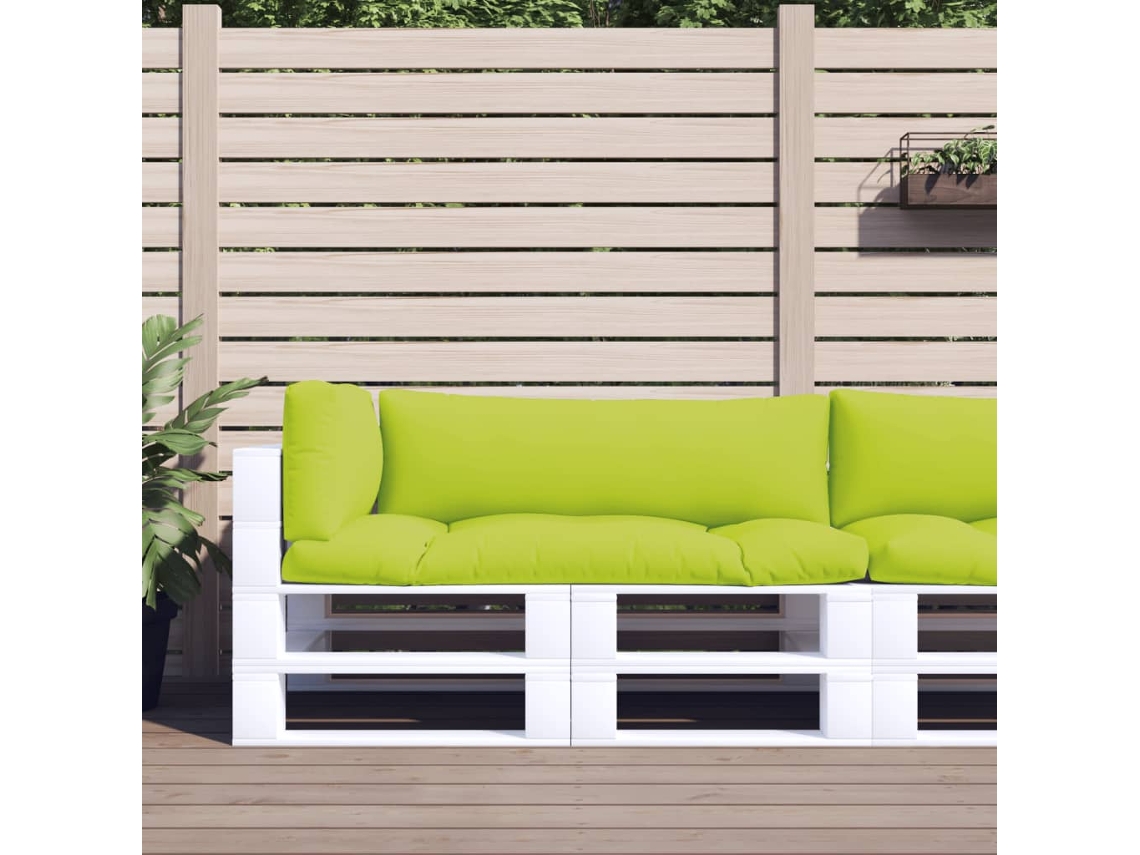 Vidaxl Almofadões Para Móveis De Paletes 3 Pcs Tecido Verde Brilhante