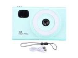 Câmera Digital Infantil 48MP, 1080p HD, 16x Zoom, Estabilização, para Vlogging e Viagens, H12 Verde | S/MARCA