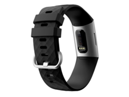 Pulseira de substituição de silicone com efeito diamante para smartwatch Fitbit Charge3/Charge4 Ly Ebike (pequeno)