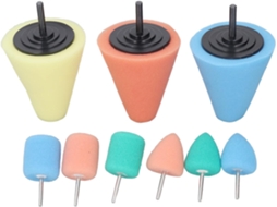 Conjunto De 9 Cones Polimento, Cone Esponja E Esfera Haste 3 Mm 6 Mm,
