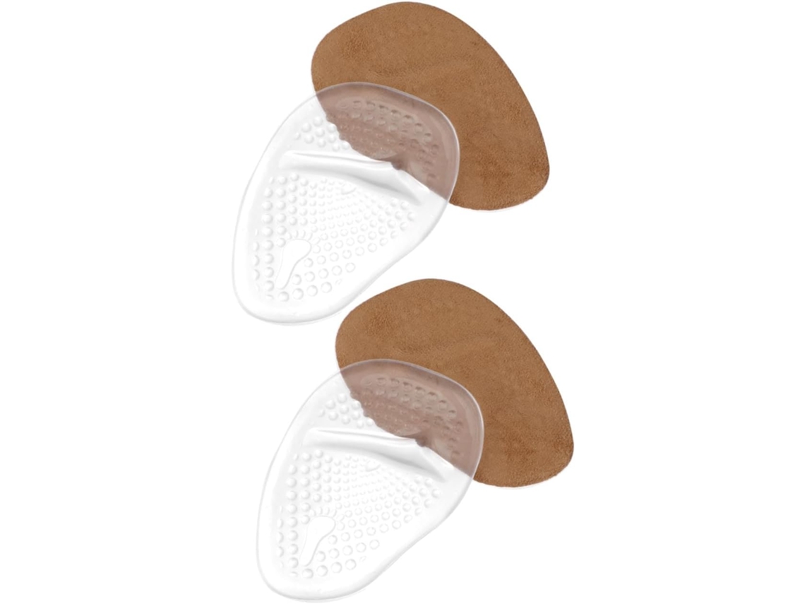 2 Pares De Palmilhas Silicone Antiderrapantes Para A Parte Frontal E O Calcanhar Sapatos Salto Alto, Nas Cores Bege E