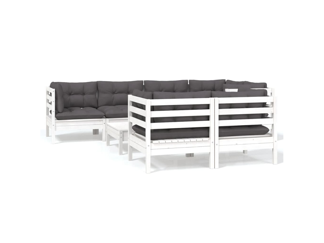 Garden Lounge Set, Garden Lounge Sets Vidaxl Branco Madeira De Pinho (n/a)