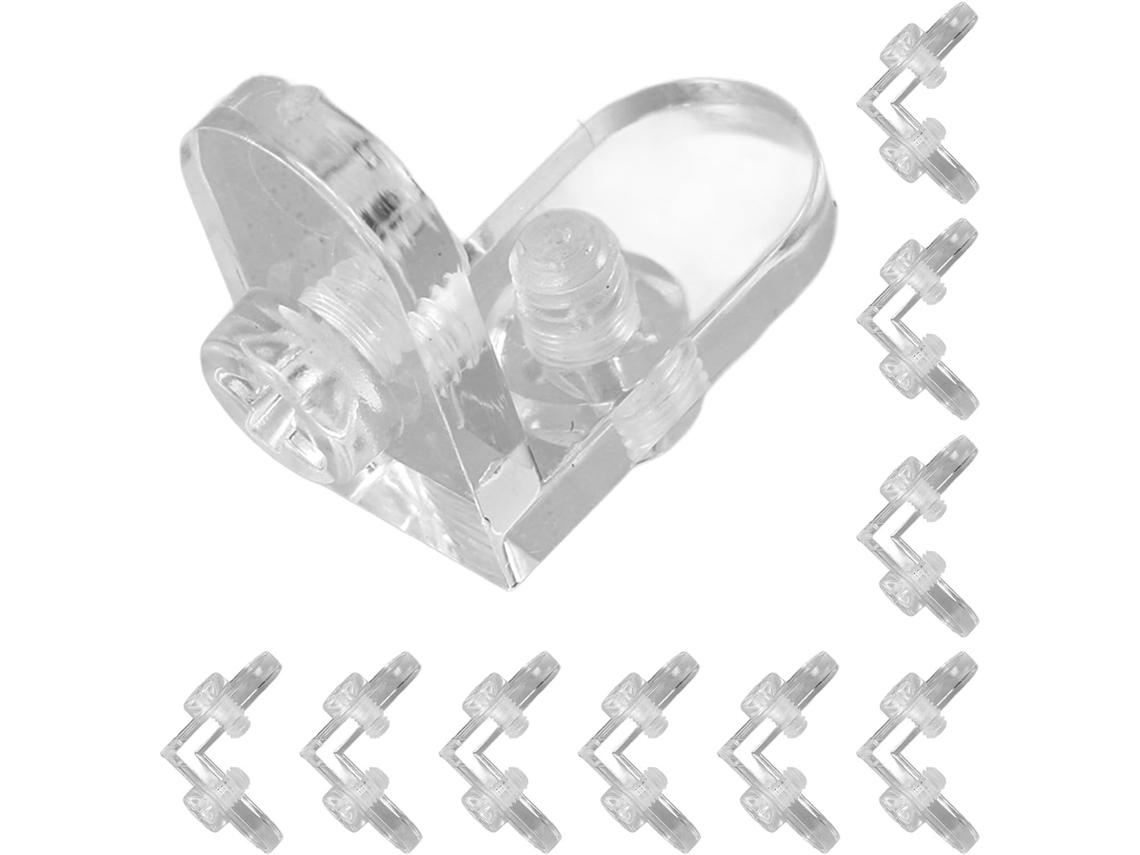 Conjunto De 10 Cantoneiras Em Acrílico Formato L, Transparentes, Removíveis E Resistentes À Deformação, Para Fixação De