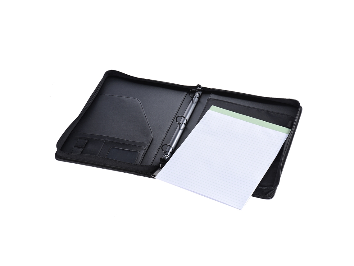 Carpeta Profesional De Couro Pu A4 Com Fecho E Porta-cartões