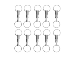 Chaveiro Edc de 10 Unidades com Anéis Duplos