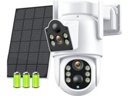 Câmera Solar Wifi de 4mp, Lente Dupla, Tela, Visão Noturna, Painel SFUSHOS