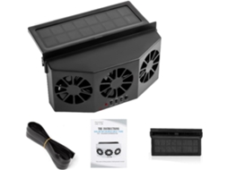 Ventilador Para Carro Com 3 Saídas De Ar, Alimentado Por Usb Energia Solar, 4500rpm, Para Janelas Dianteiras E Traseiras