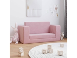 Sofá Cama Sofá Convertível Pelúcia Lovely Home Tecido Rosa (84x38x42cm)