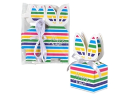Laxiscreed Rainbow Rabbit Pack Com 10 Peças, 3 Packs, Total De 30 Peças Coloridas Em Forma De Quadrado