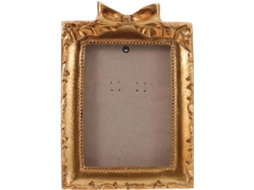 Conjunto 2 Porta Retratos Resina Dourada Estilo Europeu Elegante Design Vintage Moderno Resistente Ideal GOKOCO