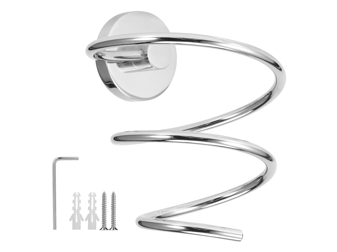 Suporte de Parede para Secador de Cabelo Aço Inoxidável S/MARCA