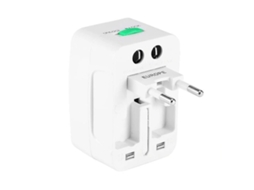 Adaptador De Tomada Internacional Para Viagens Globais(110, 250 V) Com Conversor De Voltagem Para Austrália/reino Unido/eua/ue, Gsl